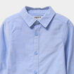 Chemise manches longues coton bleu ciel b&eacute;b&eacute; gar&ccedil;on