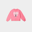 Sweat col rond manches longues Barbie rose fushia fille