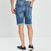 Bermuda stretch droit en jean denim stone homme
