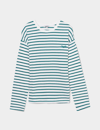 T-shirt manches longues Creeks blanc femme