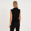 D&eacute;bardeur fronces et paillettes noir femme