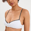 Soutien-gorge triangle padd&eacute; blanc femme