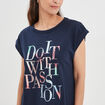 T-shirt col rond manches courtes Creeks bleu marine femme