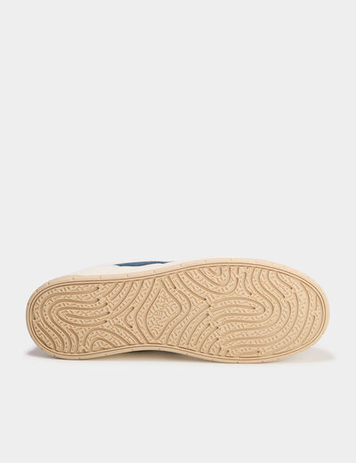 Tennis basses &agrave; lacets semelle plate multicolore homme