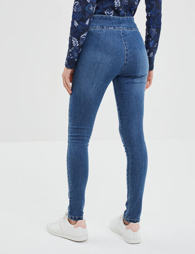 Jegging slim taille haute denim double stone femme