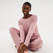 Ensemble pyjama t-shirt et pantalon mauve femme