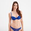 Soutien-gorge corbeille paddé dentelle bleu electrique femme