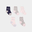 Lot 5 paires chaussettes rose b&eacute;b&eacute; fille