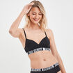 Soutien-gorge triangle microfibre noir femme