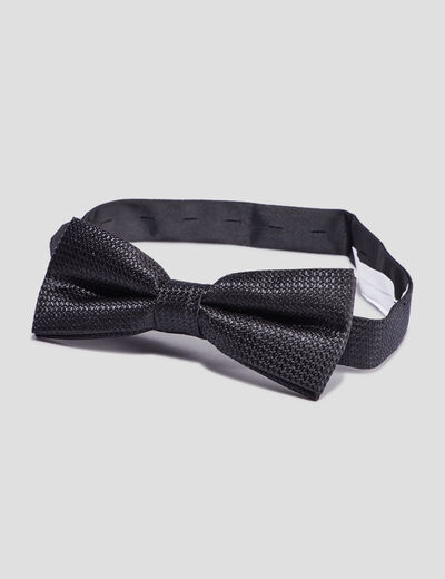 Noeud papillon effet satin noir homme