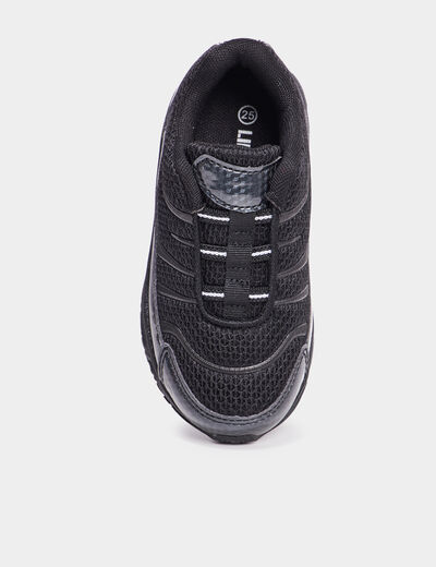Baskets running lacets &eacute;lastiqu&eacute;s noir gar&ccedil;on