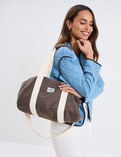Sac bowling gris foncé femme