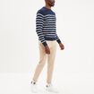 Pull marinière col rond Creeks bleu marine homme