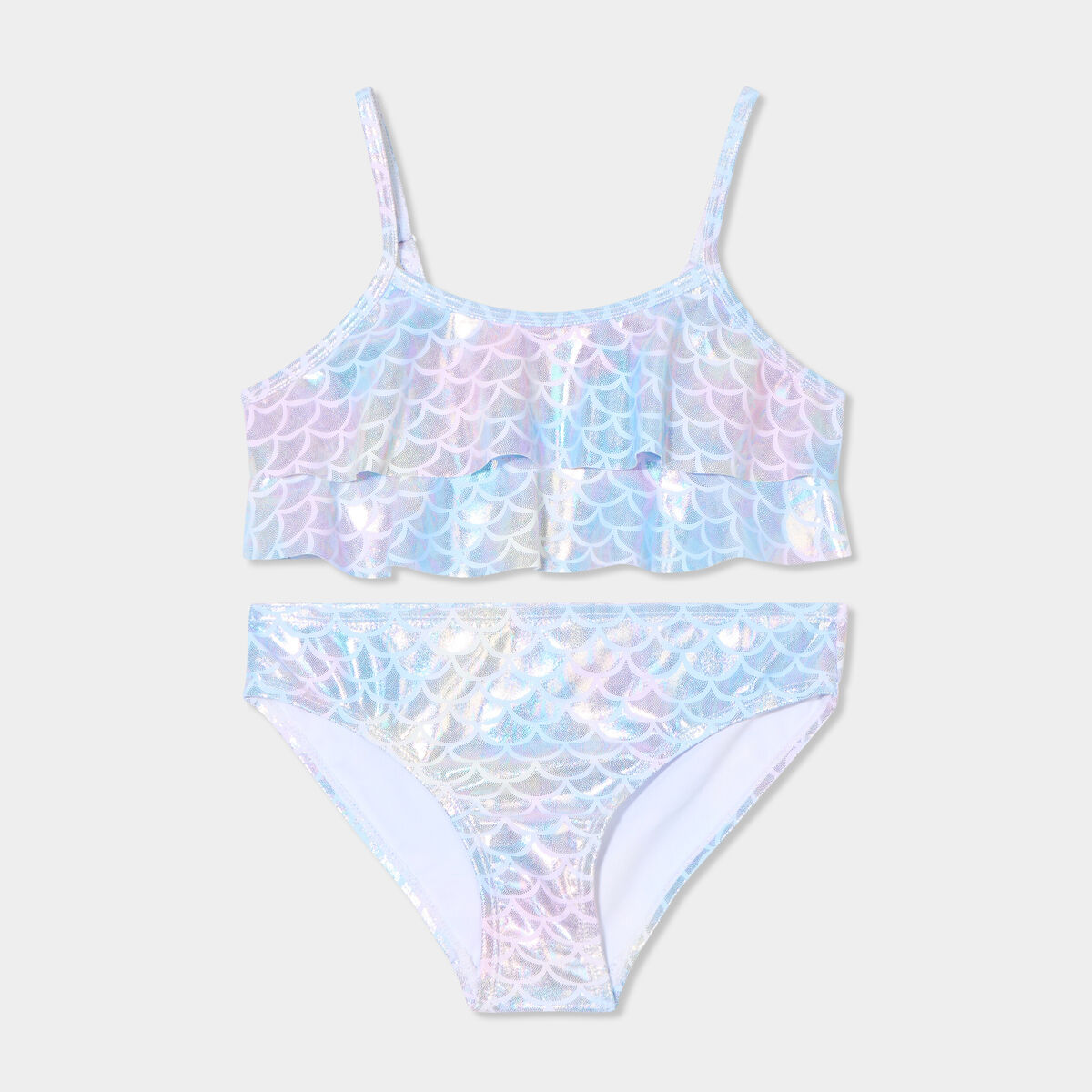 Maillot de bain 2 pièces parme fille