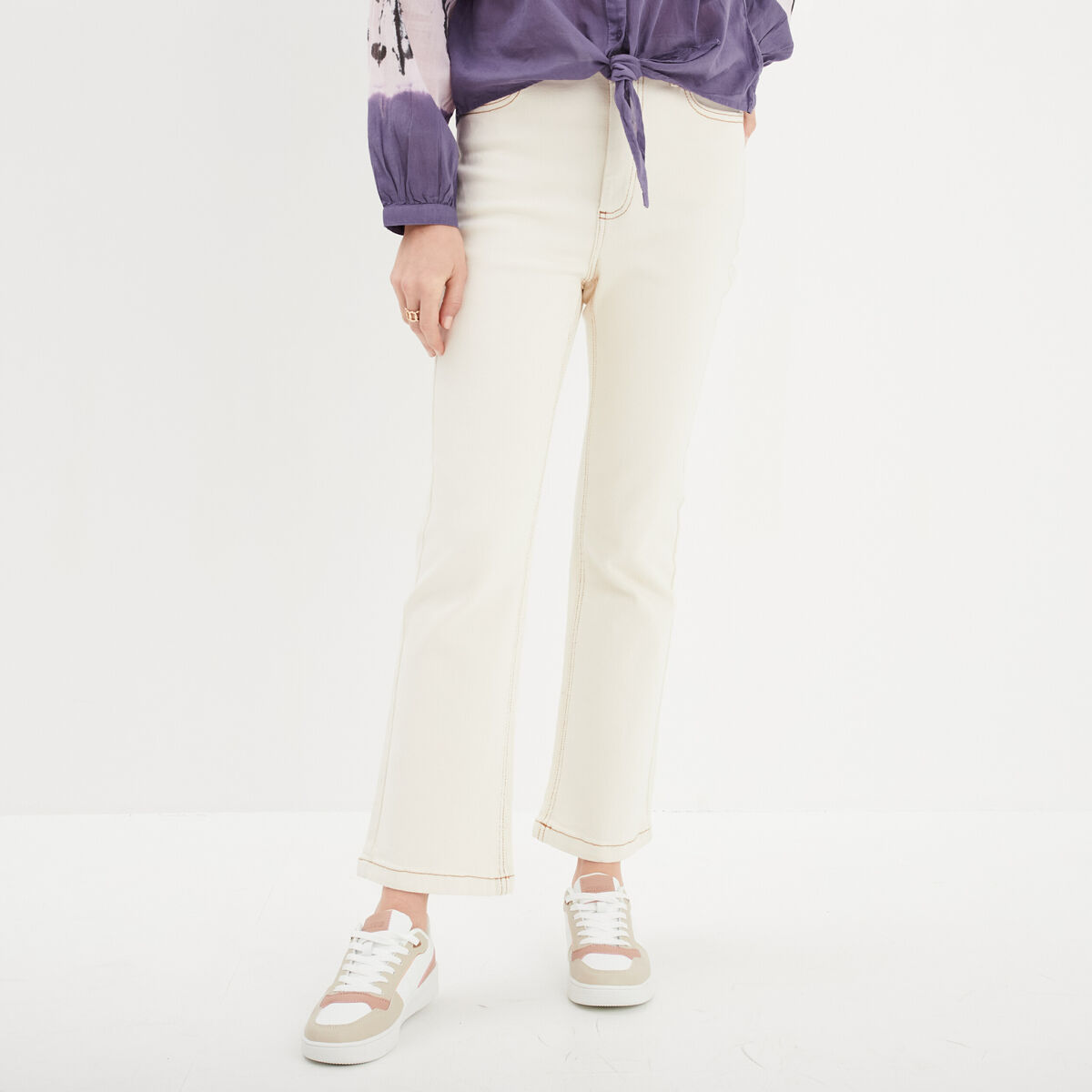 Jeans bootcut 7/8ème Liberto ivoire femme