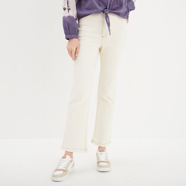 Jeans bootcut 7/8ème Liberto ivoire femme