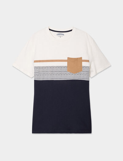 T-shirt manches courtes 1 poche Creeks bleu foncé homme