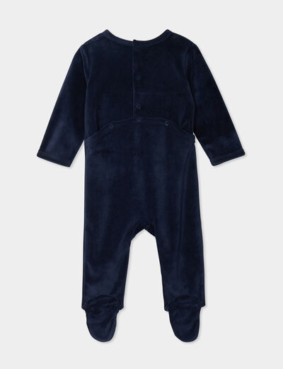 Dors-bien manches longues boutonn&eacute; bleu marine b&eacute;b&eacute;