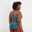 Soutien-gorge emboîtant en dentelle bleu canard femme grande taille