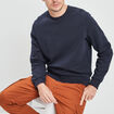 Sweat molleton col rond bleu marine homme