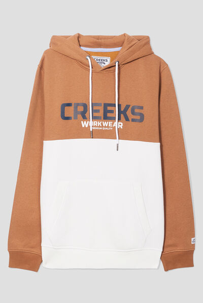 Sweat à capuche hoodie Creeks marron homme