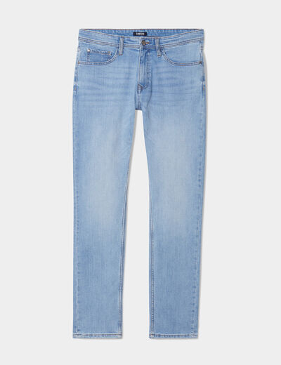 Jeans denim straight 5 poches denim triple stone homme