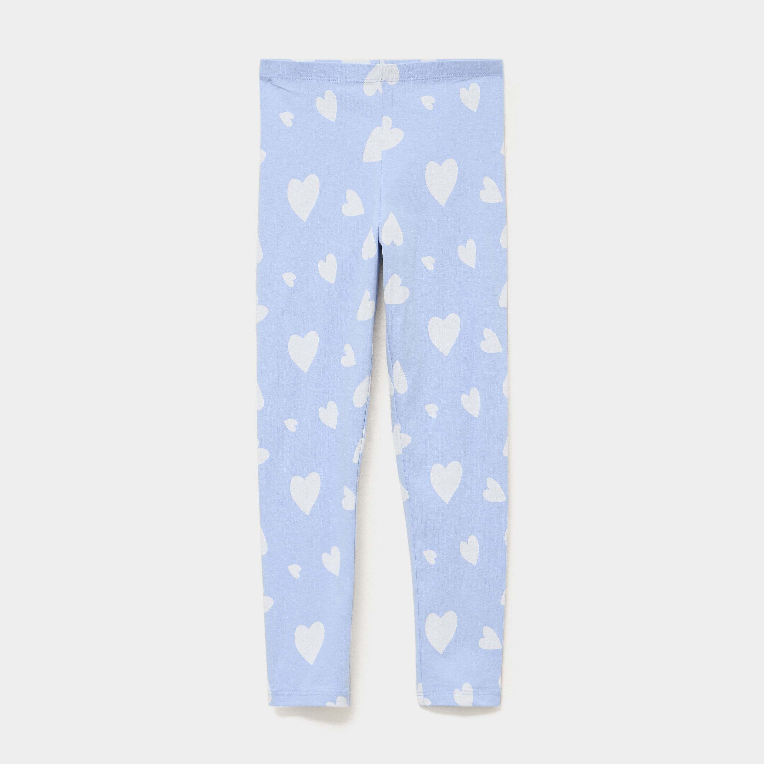 Legging taille élastiquée coton bleu pastel fille LH