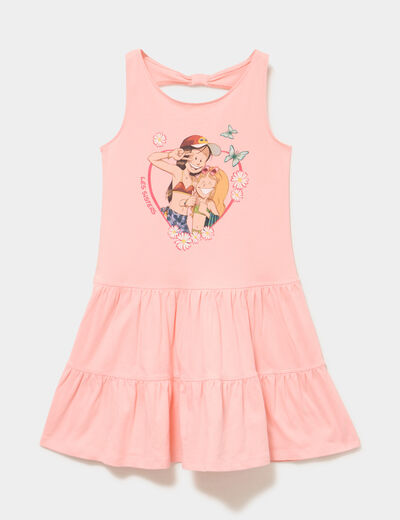 Robe sans manches dos ouvert Les Sisters orange clair fille