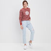 Sweat avec col rond rouge femme