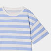 T-shirt col rond manches courtes coton ecru fille