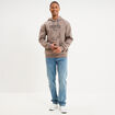 Sweat hoodie molleton 1 poche Nirvana taupe homme