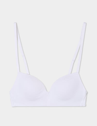 Soutien-gorge push up microfibre blanc femme