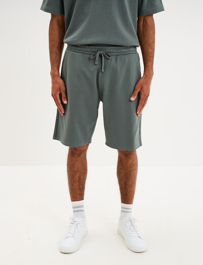 Short de jogging taille &eacute;lastiqu&eacute;e l&eacute;ger vert kaki homme