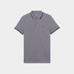 Polo manches courtes bords contrastés gris foncé homme