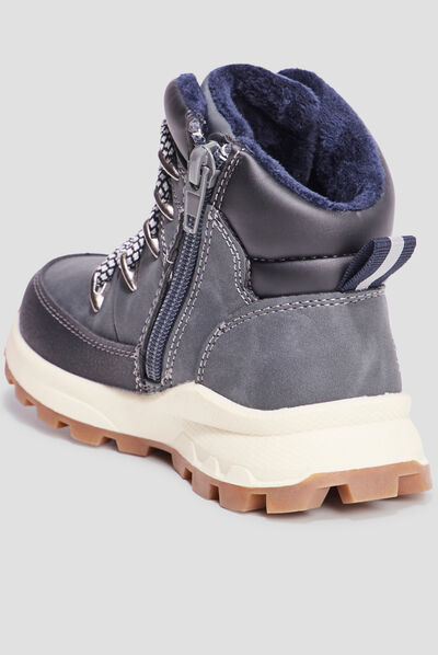 Bottines zippées Trappeur Barato bleu garçon