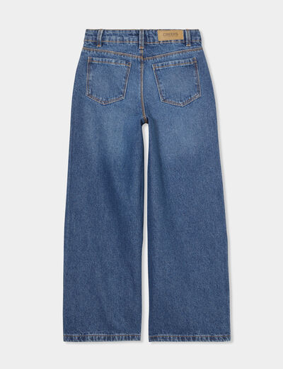 Jeans large 5 poches coton Creeks denim stone fille