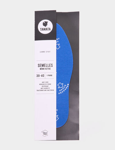 Semelles sport mémoire de forme Tawata bleu mixte