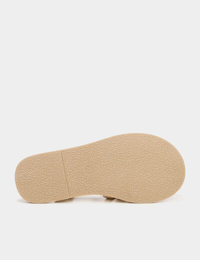 Sandales plates jaune or fille