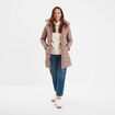 Pull col roulé droit manches longues creme femme
