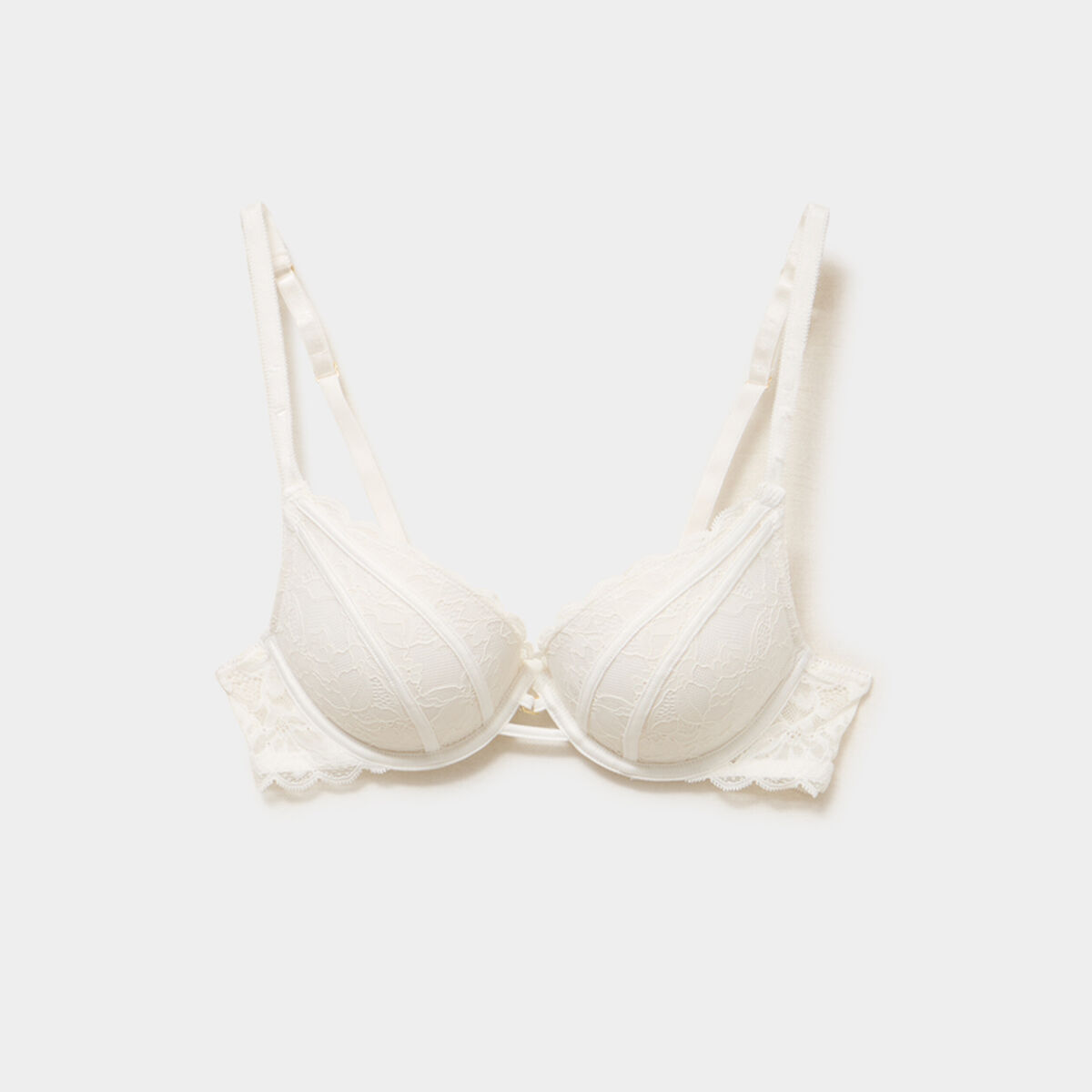 Soutien-gorge maxi push up dentelle blanc femme