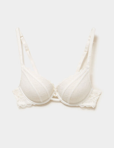 Soutien-gorge maxi push up dentelle blanc femme