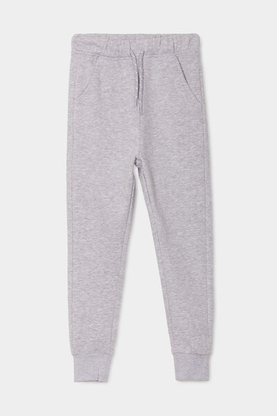 Pantalon de jogging molleton gris clair gar&ccedil;on
