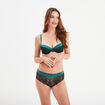 Soutien-gorge corbeille dentelle vert foncé femme