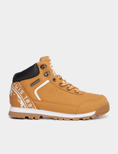 Bottines zip lacets Trappeur Babino jaune garçon