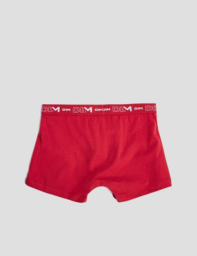 Lot 3 boxers coton stretch DIM rouge homme