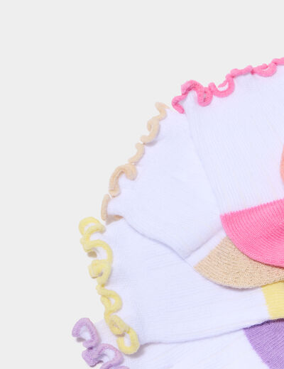 Lot 5 paires socquettes multicolore fille