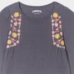 T-shirt droit avec empiècements Creeks gris foncé fille