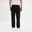 Pantalon cargo taille &eacute;lastiqu&eacute;e noir homme