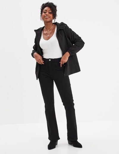 Jeans flare 5 poches Creeks denim noir femme