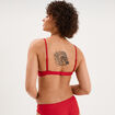 Haut de maillot de bain push up armatur&eacute; rouge fonc&eacute; femme